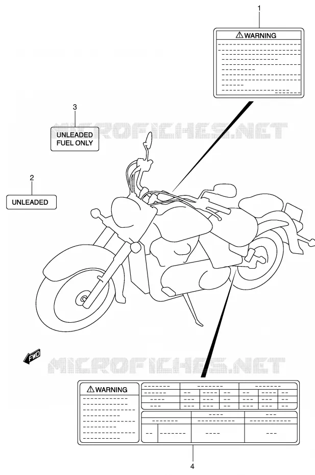 LABEL (MODEL K3/K4/K5) Suzuki MOTO 800 VOLUSIA 2004  VL800K4(E2)