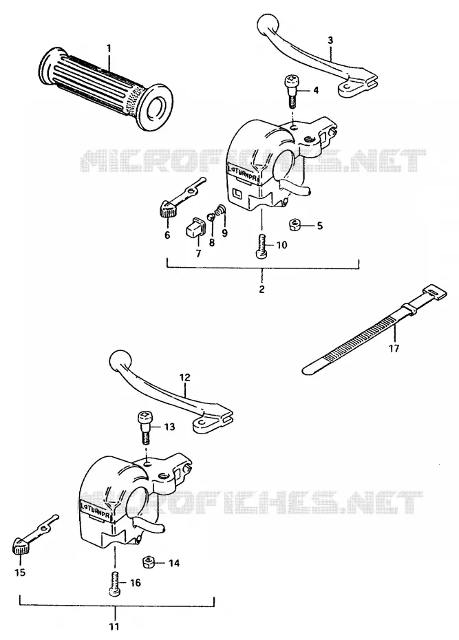 LEFT SWITCH - HANDGRIP Suzuki MOTO 50 TS-ER 1980  TS50ERPT(T)