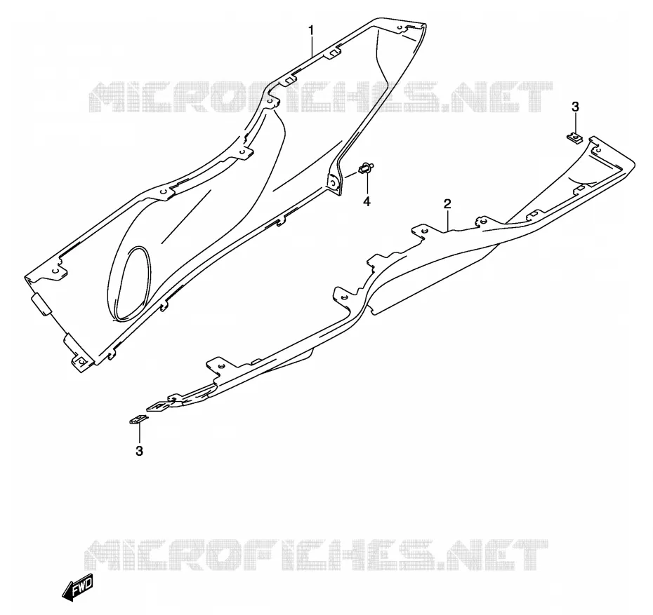 LOWER FAIRING Suzuki SCOOTER 150 BURGMAN 2002  UH150K2(P19)