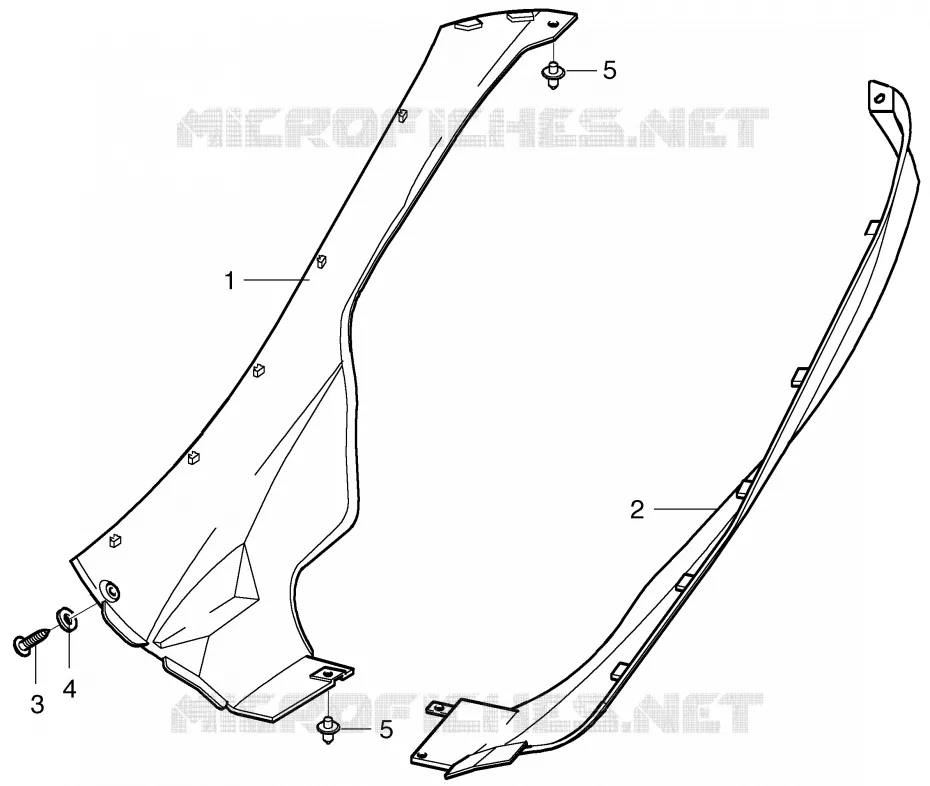 LOWER FAIRING Suzuki SCOOTER 50 ESTILETE 2000  UF50ZY