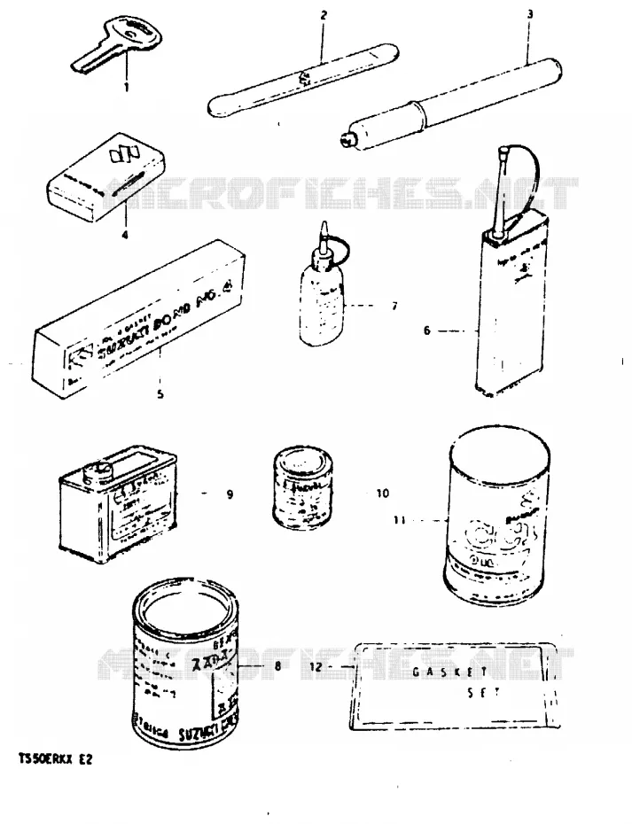 OPTIONS Suzuki MOTO 50 TS-ER 1981  TS50ERKX(T/X)