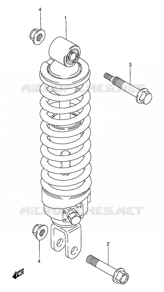 REAR SHOCK ABSORBER Suzuki MOTO 50 TS-W 1995  TS50WS(E6)