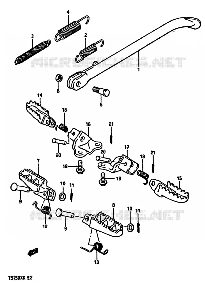 STAND Suzuki MOTO 250 TS-X 1989  TS250XK(E/G/H/J/K)
