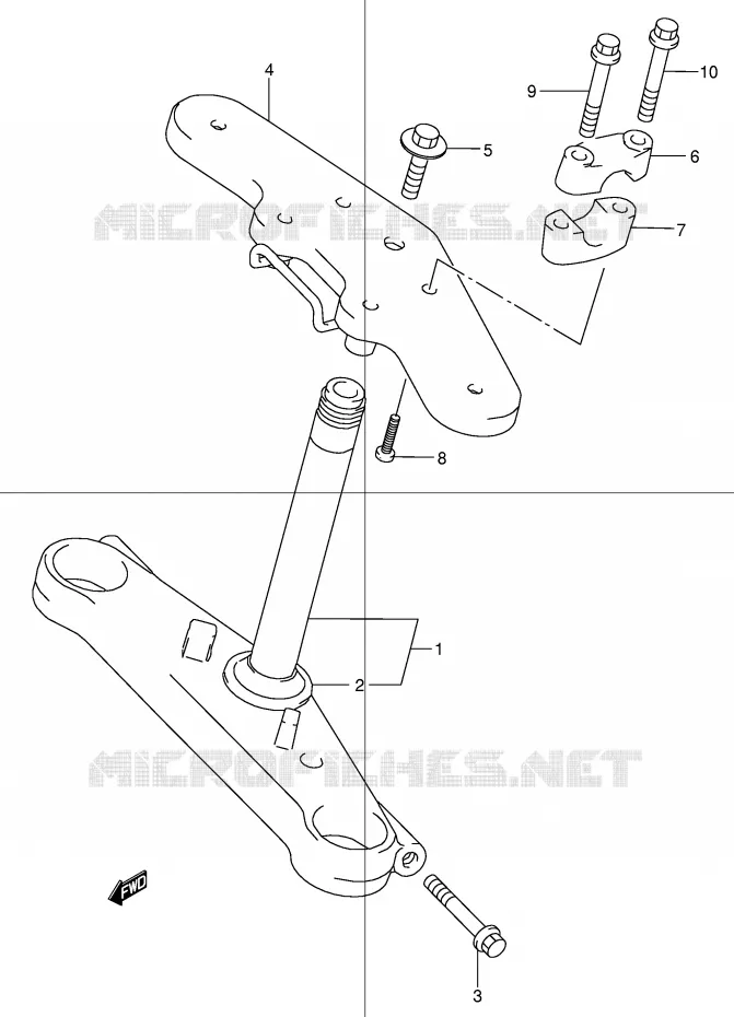 STEERING COLUMN Suzuki MOTO 50 STREET-MAGIC 1998  TR50SW(E2)