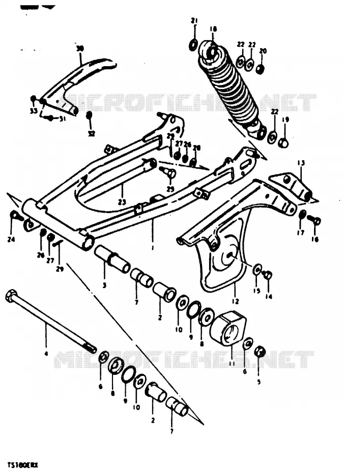 SWINGARM Suzuki MOTO 100 TS-ER 1999  TS100ERX(T/X)