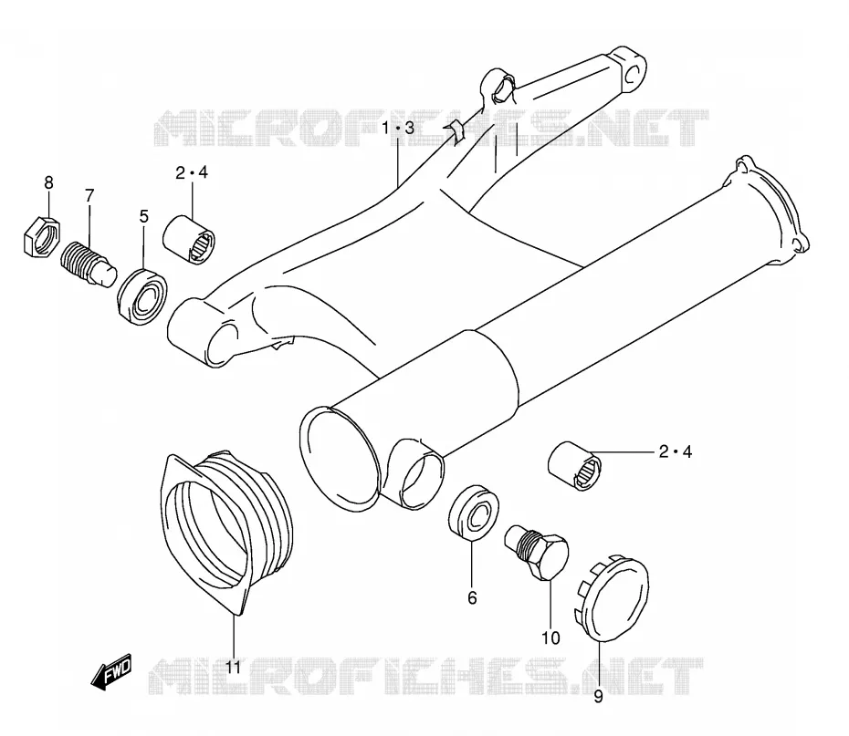 SWINGARM Suzuki MOTO 1500 INTRUDER 1999  VL1500X(E2)