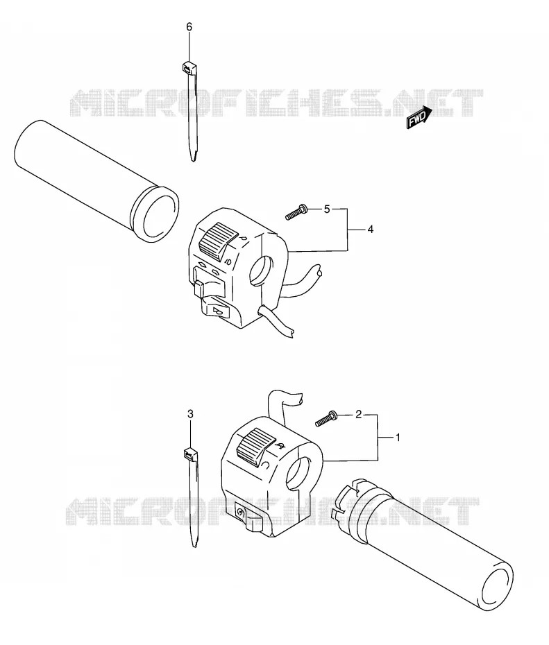 SWITCHES (MODEL W/X/Y/K1/K2) Suzuki MOTO 1500 INTRUDER 2001  VL1500K1(E2)
