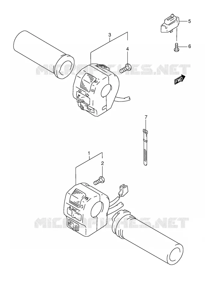 SWITCHES Suzuki MOTO 800 INTRUDER 2003  VS800GLK3(E22)