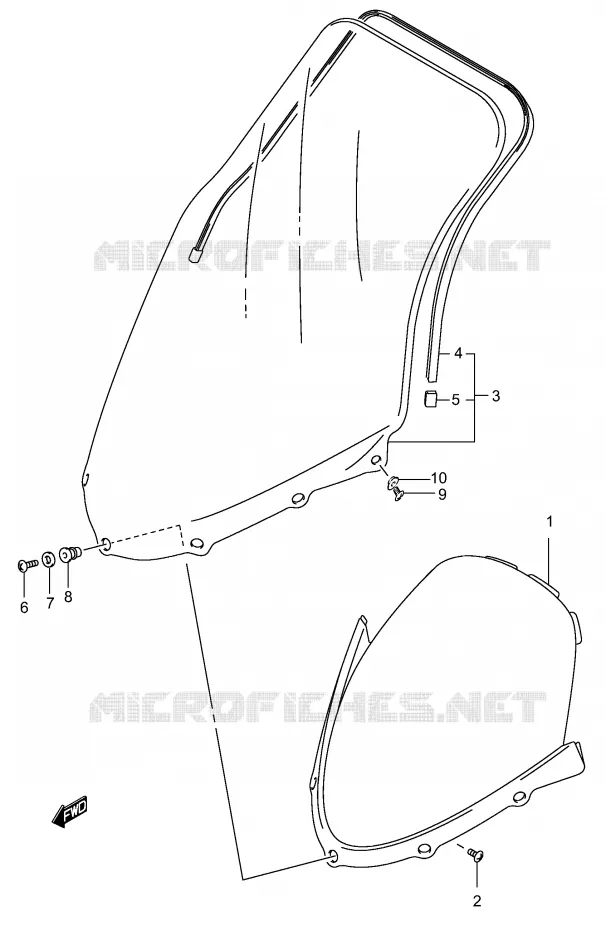 WINDSCREEN Suzuki SCOOTER 150 BURGMAN 2005  UH150K5(P19)