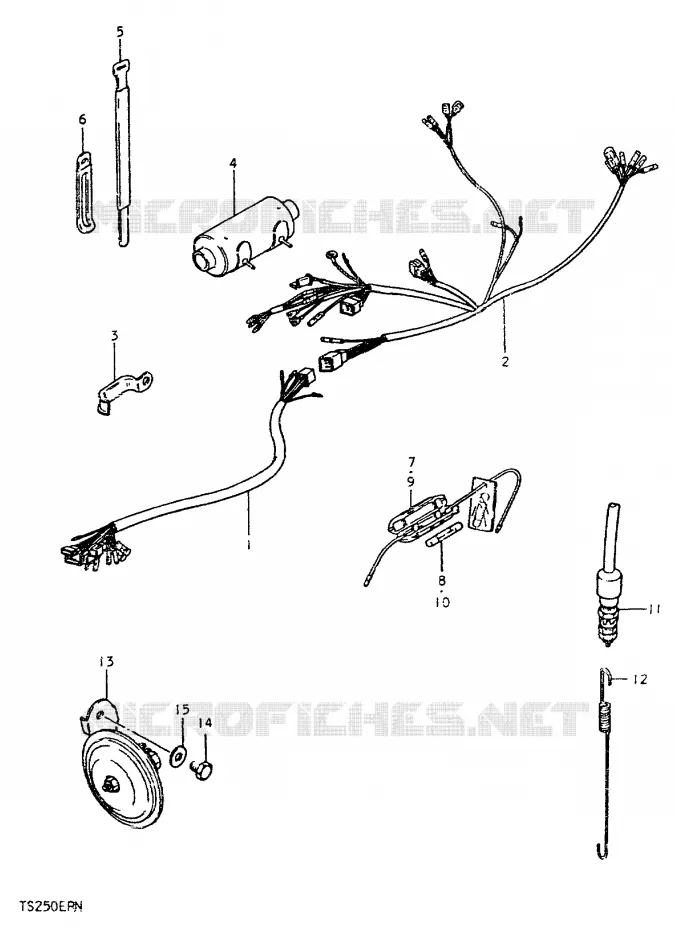 WIRING HARNESS Suzuki MOTO 250 TS-ER 1992  TS250ERN