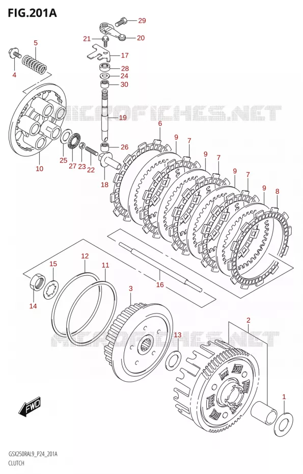 CLUTCH Suzuki MOTO 250 GSX-R 2019  GSX250RA L9/GSX250RZA L9 P24