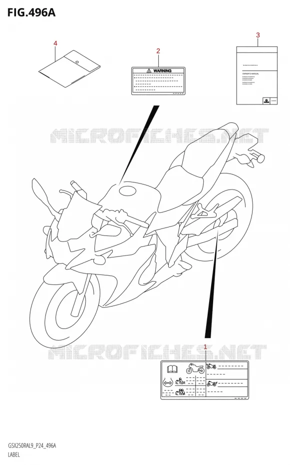 LABEL Suzuki MOTO 250 GSX-R 2019  GSX250RA L9/GSX250RZA L9 P24