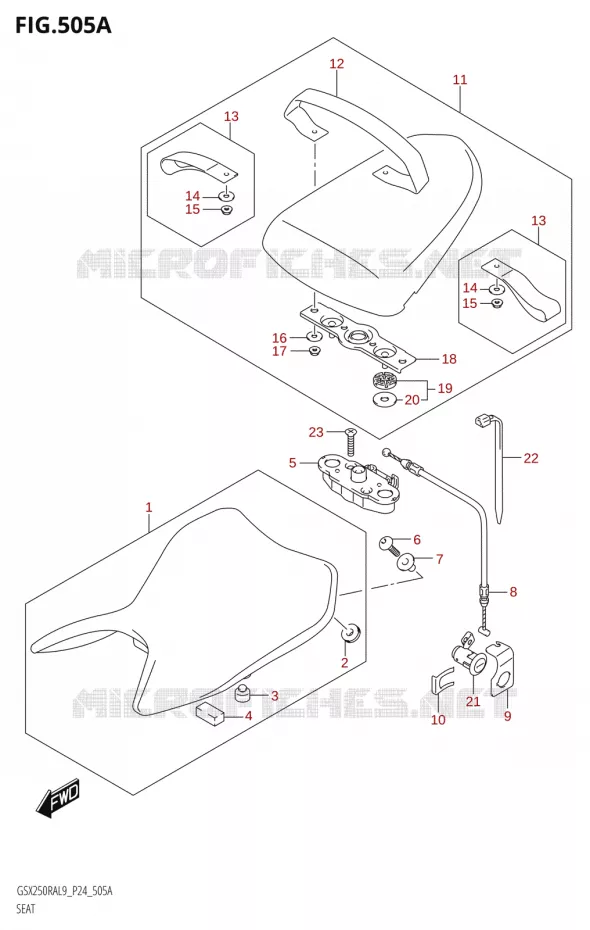 SEAT Suzuki MOTO 250 GSX-R 2019  GSX250RA L9/GSX250RZA L9 P24
