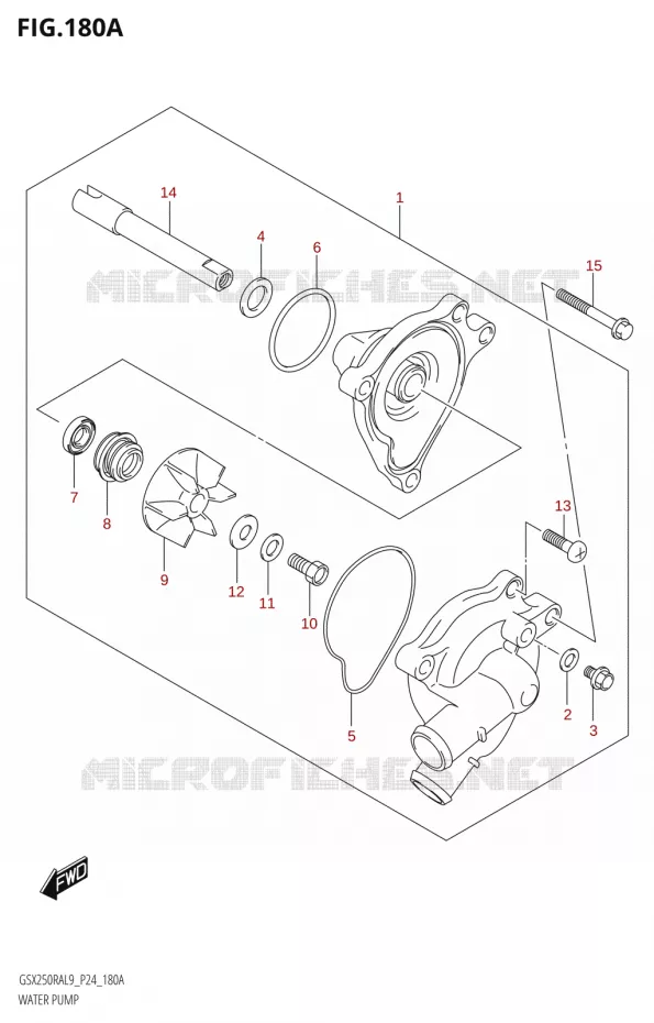 WATER PUMP Suzuki MOTO 250 GSX-R 2019  GSX250RA L9/GSX250RZA L9 P24