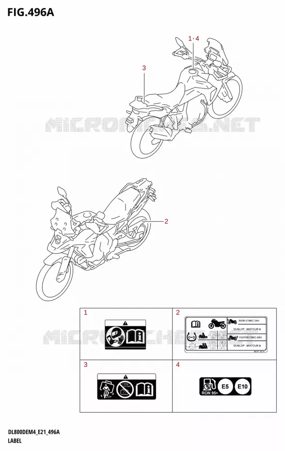 LABEL Suzuki MOTO 800 V-STROM 2024  DL800DERC M4 (E21)