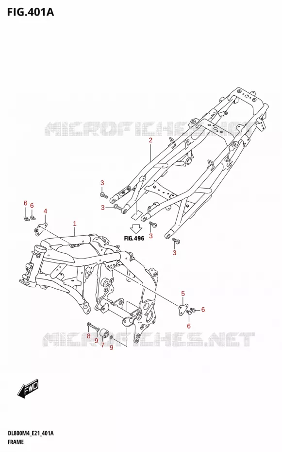 FRAME Suzuki MOTO 800 V-STROM 2024  DL800RQ M4 (E21)