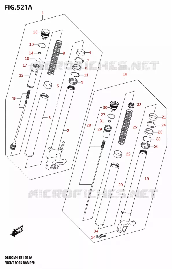 FRONT FORK Suzuki MOTO 800 V-STROM 2024  DL800RQ M4 (E21)