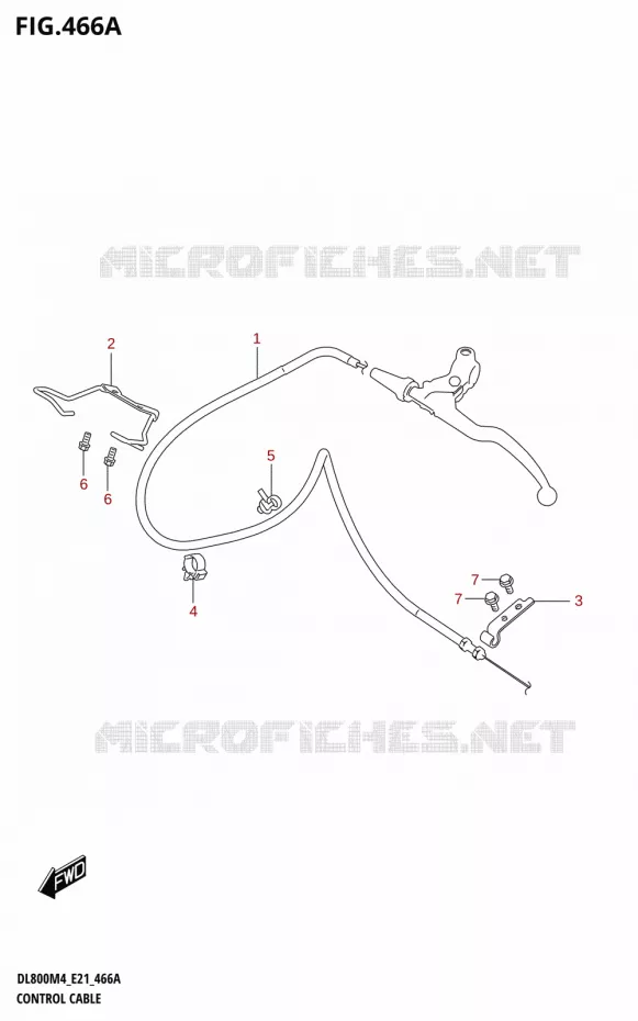 HANDLEBAR - CABLES Suzuki MOTO 800 V-STROM 2024  DL800RQ M4 (E21)