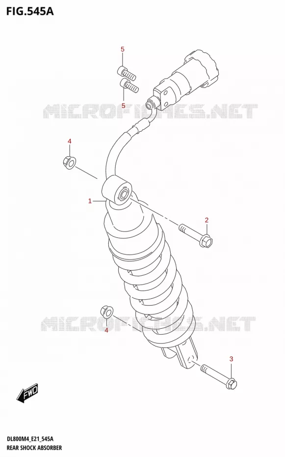 REAR SHOCK ABSORBER Suzuki MOTO 800 V-STROM 2024  DL800RQ M4 (E21)