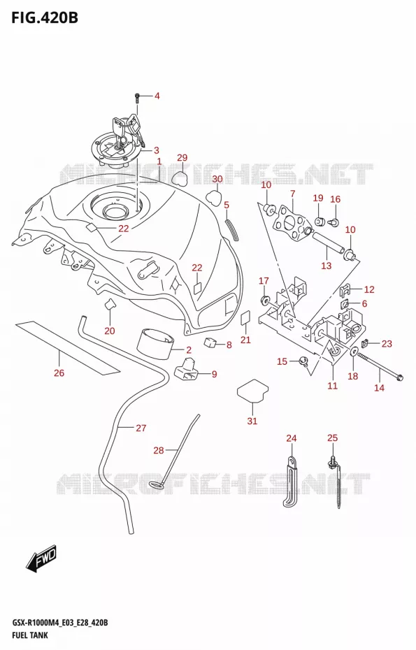 FUEL TANK (GSX-R1000A:E33) Suzuki MOTO 1000 GSX-R 2024  GSX-R1000A M4 E03 E28 E33