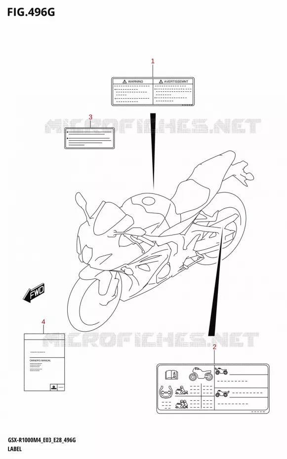 LABEL (E28) Suzuki MOTO 1000 GSX-R 2024  GSX-R1000A M4 E03 E28 E33