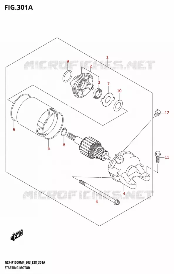STARTER MOTOR Suzuki MOTO 1000 GSX-R 2024  GSX-R1000A M4 E03 E28 E33