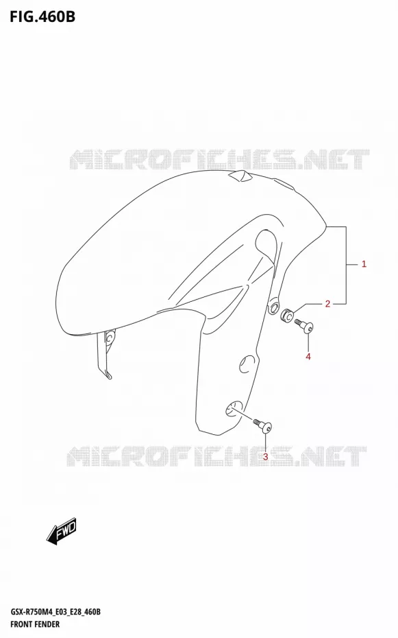 FRONT FENDER (GSX-R750Z) Suzuki MOTO 750 GSX-R 2024  GSX-R750 M4 (E03,E28,E33)