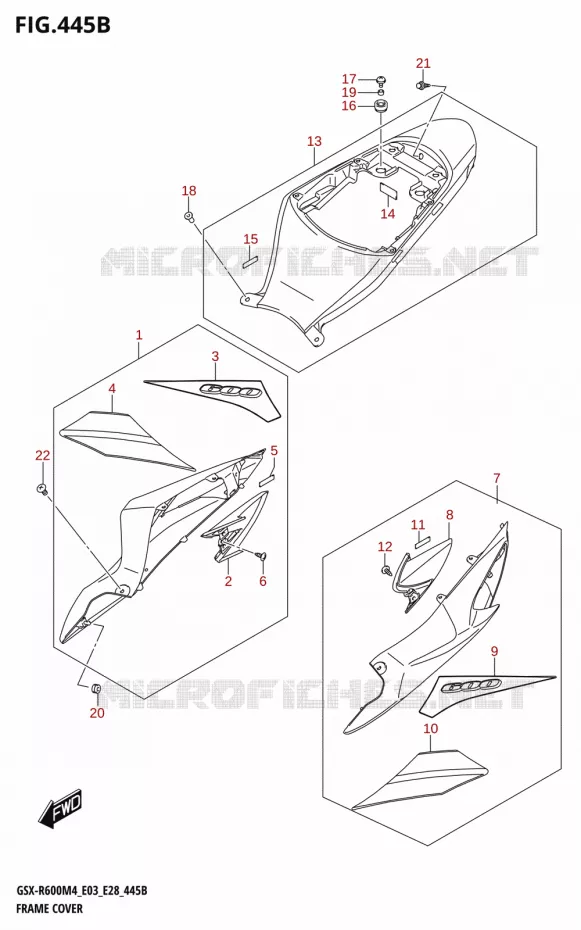 FAIRING (GSX-R600Z) Suzuki MOTO 600 GSX-R 2024  GSX-R600 M4 (E03,E28,E33)