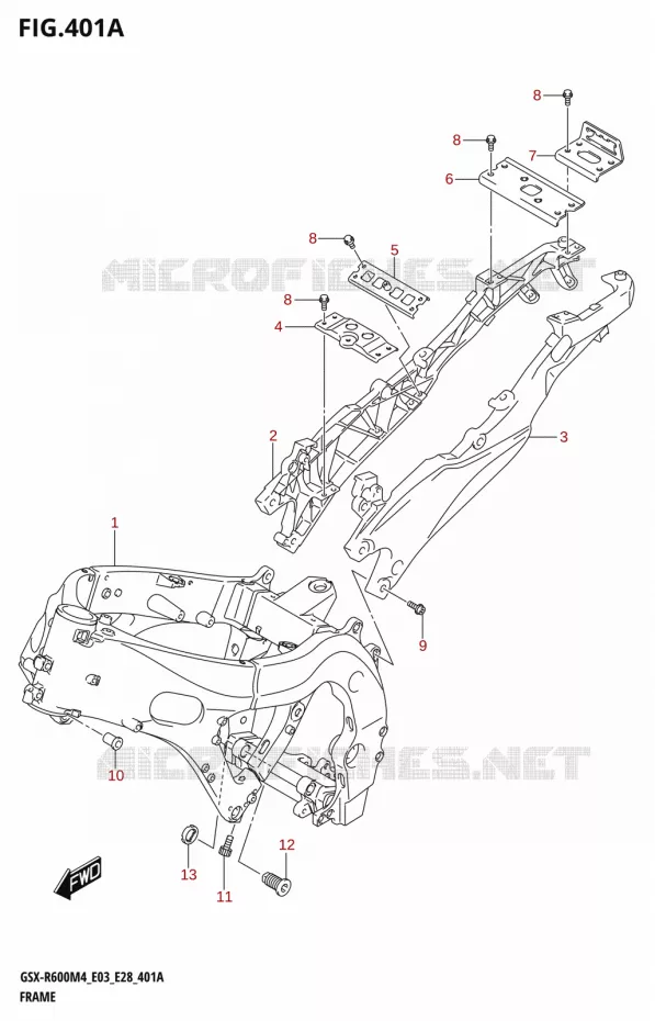 FRAME Suzuki MOTO 600 GSX-R 2024  GSX-R600 M4 (E03,E28,E33)