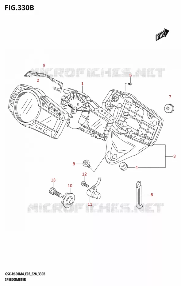 SPEEDOMETER (E28) Suzuki MOTO 600 GSX-R 2024  GSX-R600 M4 (E03,E28,E33)