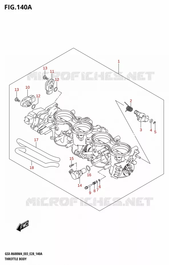 THROTTLE BODY (E03,E28) Suzuki MOTO 600 GSX-R 2024  GSX-R600 M4 (E03,E28,E33)