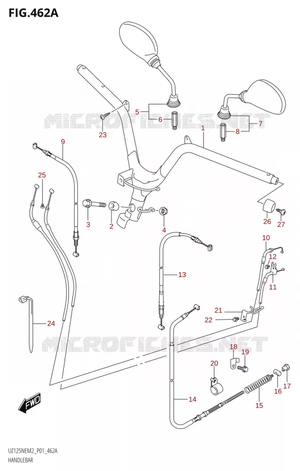 HANDLEBAR Suzuki SCOOTER 125 ACCESS 2022  UZ125NE M2 (E01)