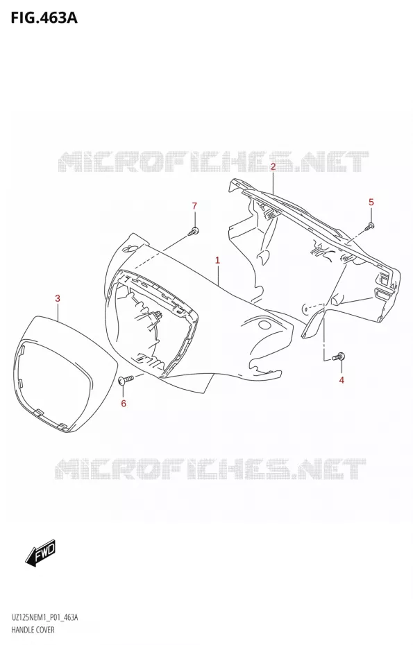 HANDLEBAR FAIRING Suzuki SCOOTER 125 ACCESS 2021  UZ125NE M1 (E01)