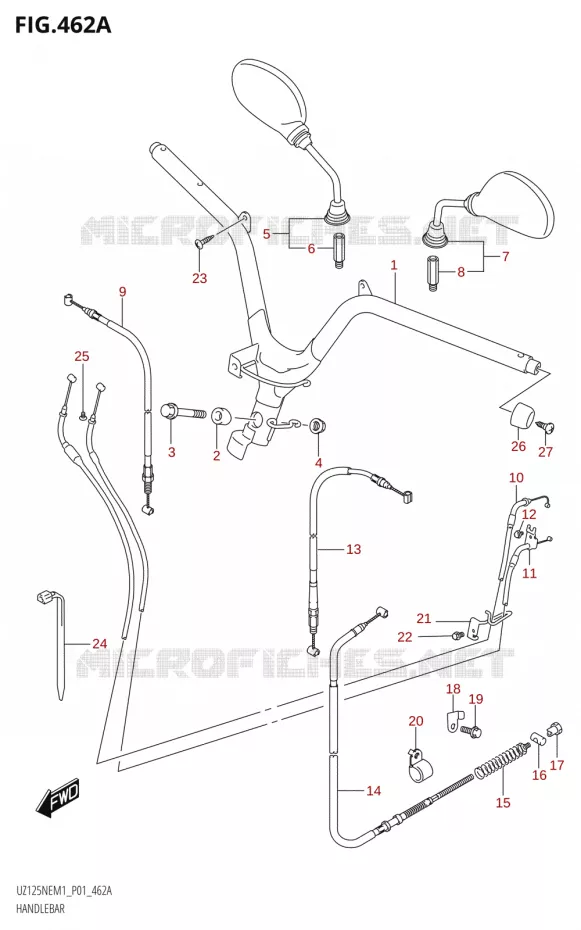 HANDLEBAR Suzuki SCOOTER 125 ACCESS 2021  UZ125NE M1 (E01)