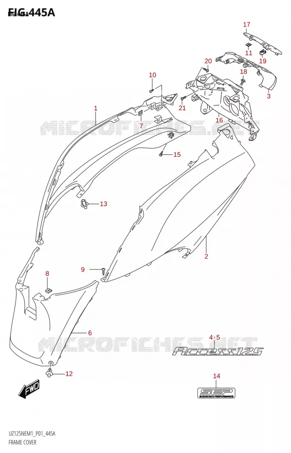 FAIRING Suzuki SCOOTER 125 ADDRESS 2023  UZ125NEY M3 (P19)