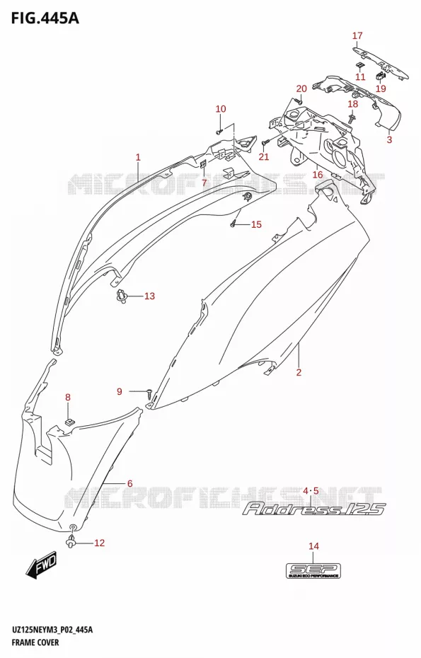 FAIRING Suzuki SCOOTER 125 ADDRESS 2023  UZ125NEY M3 (P19)