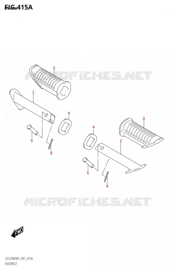 FOOTREST Suzuki SCOOTER 125 ACCESS 2023  UZ125NEY M3 (P19)