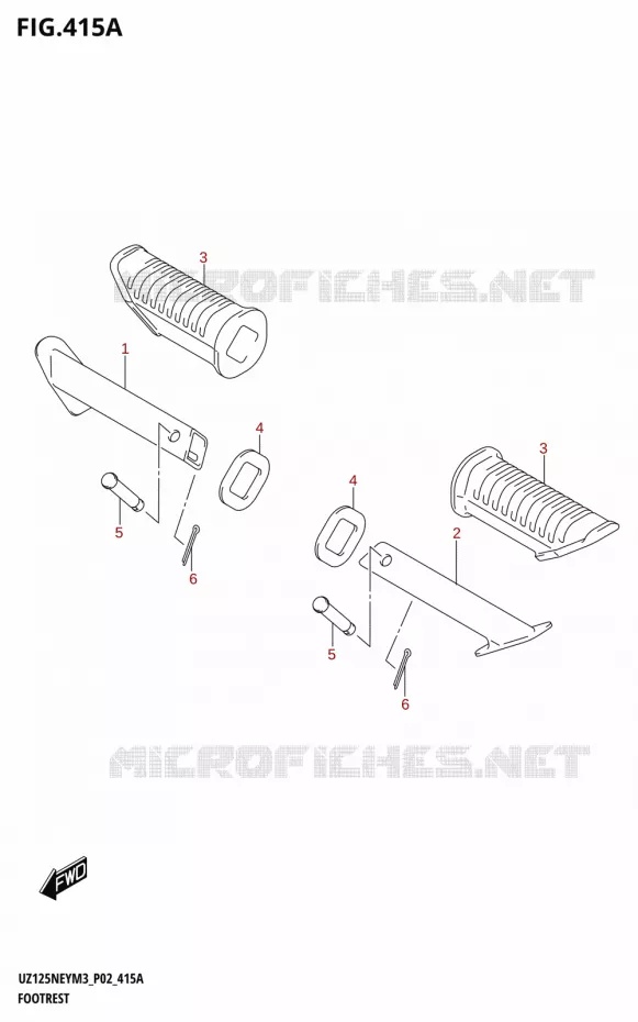 FOOTREST Suzuki SCOOTER 125 ACCESS 2023  UZ125NEY M3 (P19)