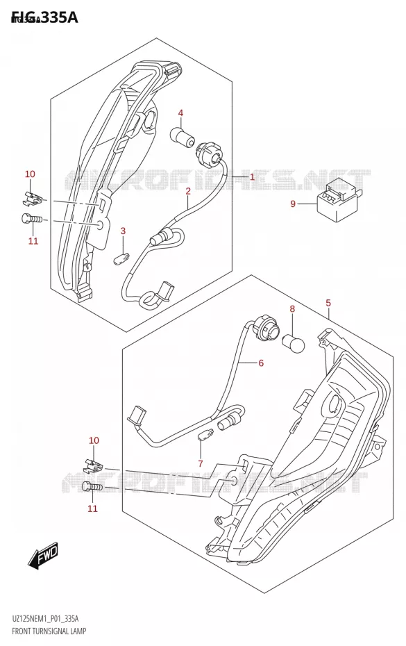 FRONT INDICATORS Suzuki SCOOTER 125 ADDRESS 2023  UZ125NEY M3 (P19)