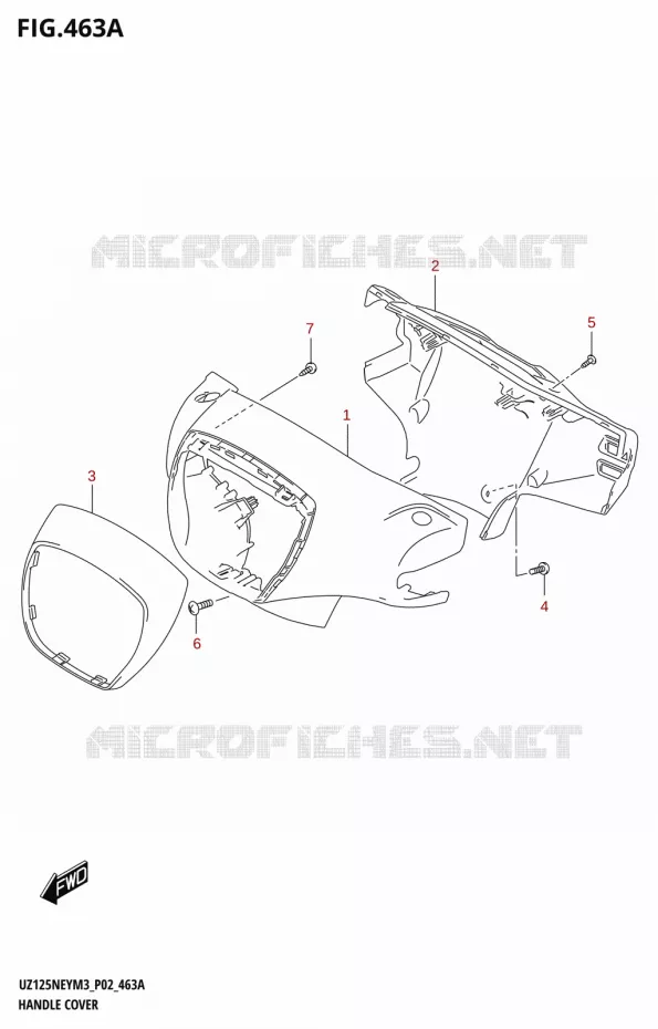 HANDLEBAR FAIRING Suzuki SCOOTER 125 ACCESS 2023  UZ125NEY M3 (P19)