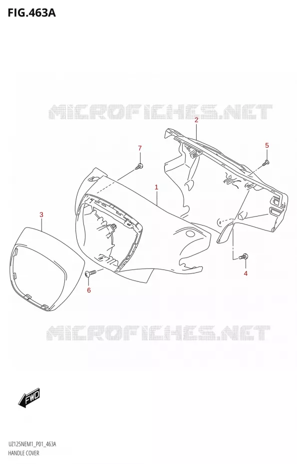 HANDLEBAR FAIRING Suzuki SCOOTER 125 ADDRESS 2023  UZ125NEY M3 (P19)