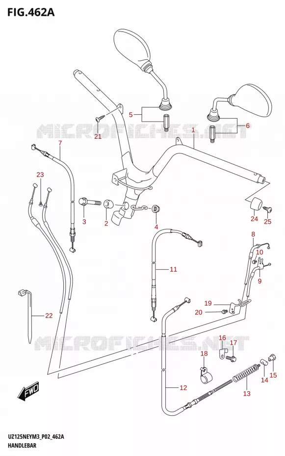 HANDLEBAR Suzuki SCOOTER 125 ADDRESS 2023  UZ125NEY M3 (P19)