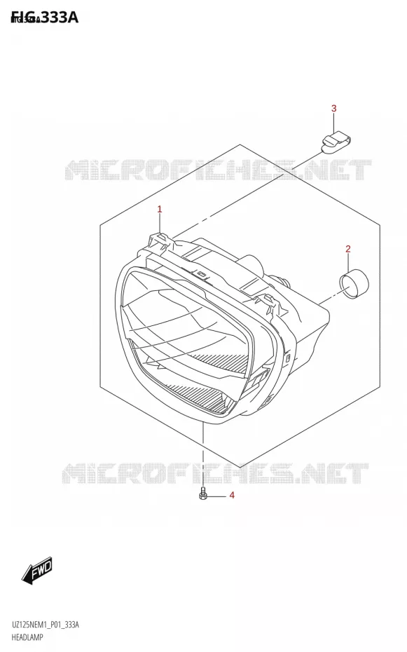 HEADLIGHT Suzuki SCOOTER 125 ACCESS 2023  UZ125NEY M3 (P19)