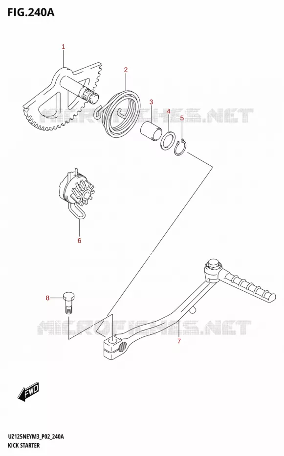 KICK STARTER Suzuki SCOOTER 125 ACCESS 2023  UZ125NEY M3 (P19)