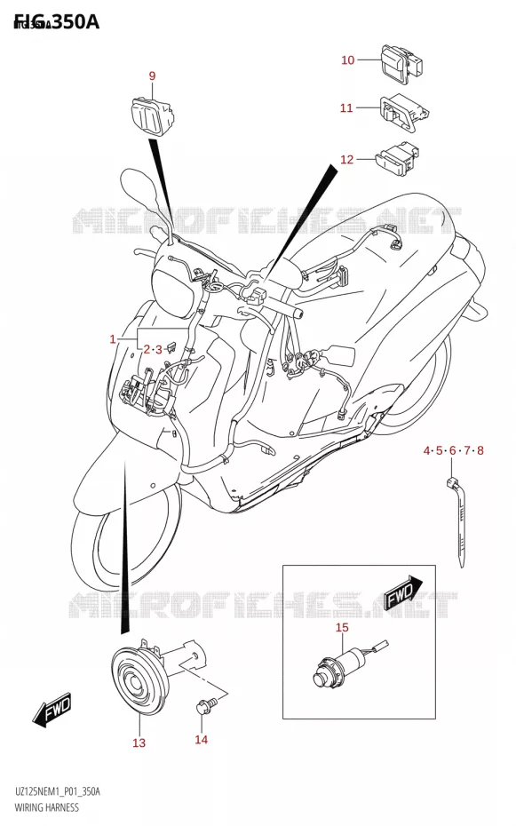 WIRING HARNESS Suzuki SCOOTER 125 ACCESS 2023  UZ125NEY M3 (P19)