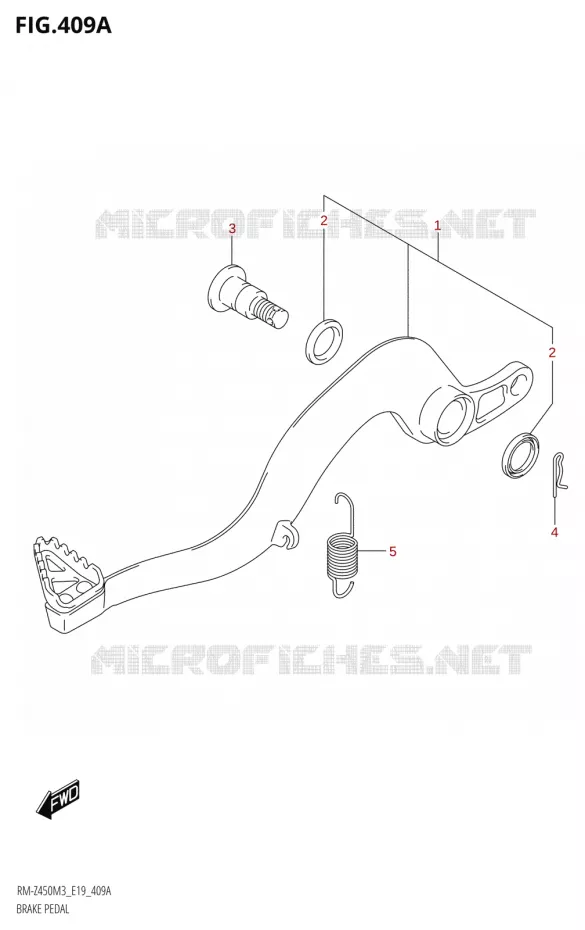BRAKE PEDAL Suzuki MOTO 450 RM-Z 2023  RM-Z450 M3 (E19)