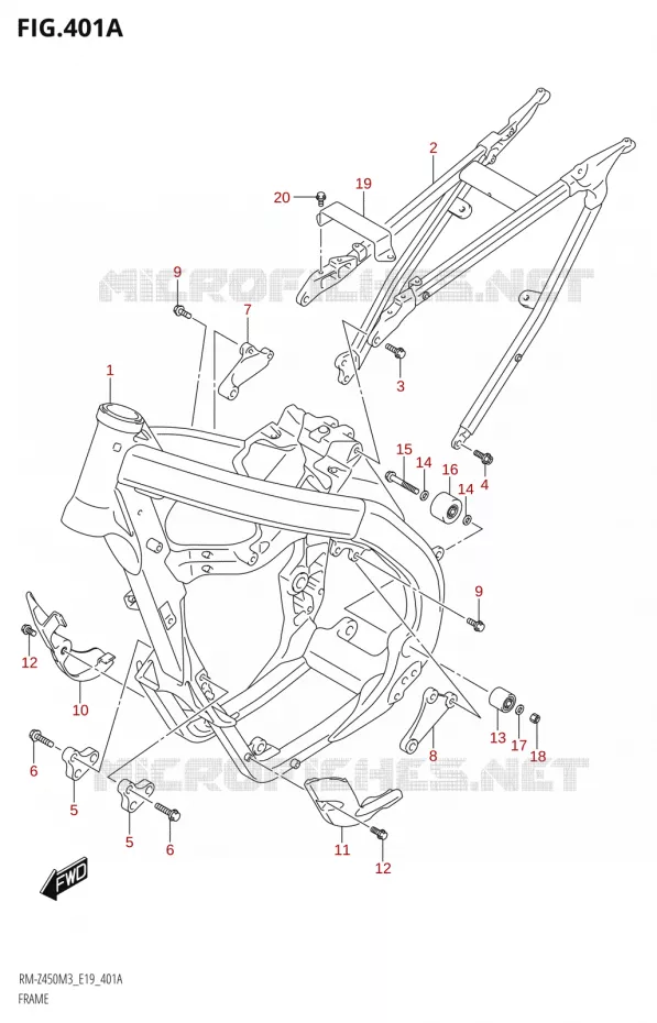 FRAME Suzuki MOTO 450 RM-Z 2023  RM-Z450 M3 (E19)