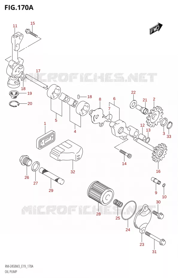 OIL PUMP Suzuki MOTO 450 RM-Z 2023  RM-Z450 M3 (E19)