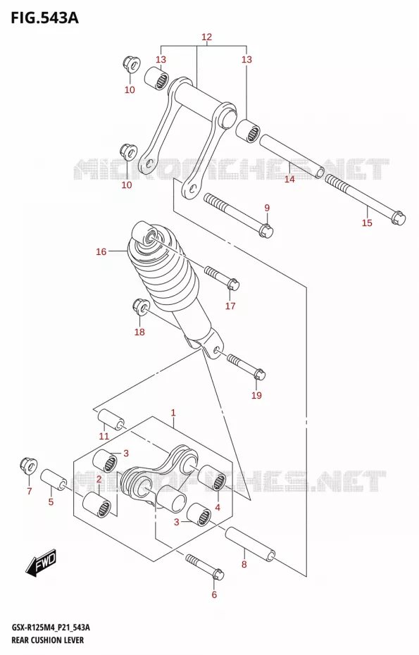 SHOCK ABSORBER LINKAGE Suzuki MOTO 125 GSX-R 2024  GSX-R125RL 2024 M4 (P21)