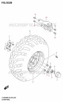 LEFT HAND REAR WHEEL (LT A500XP) for Suzuki KINGQUAD 500 2024